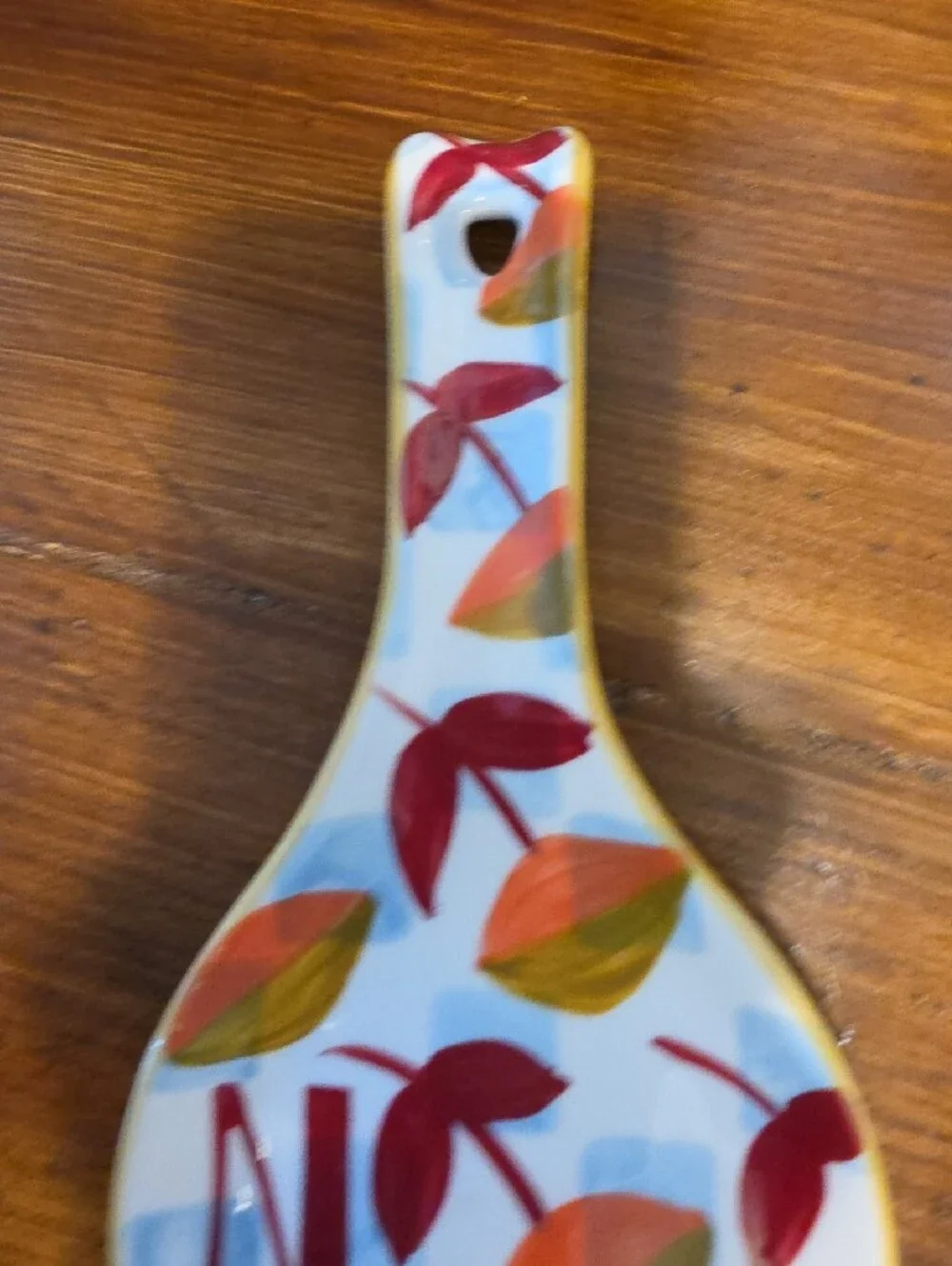 Anthropologie Tivoli Mono Spoon Rest Letter N Hand Painted